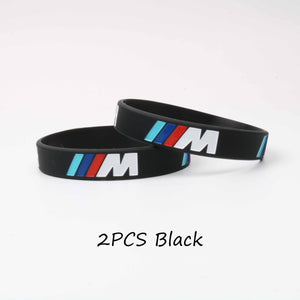 M Power Black & White Bracelet 2pcs